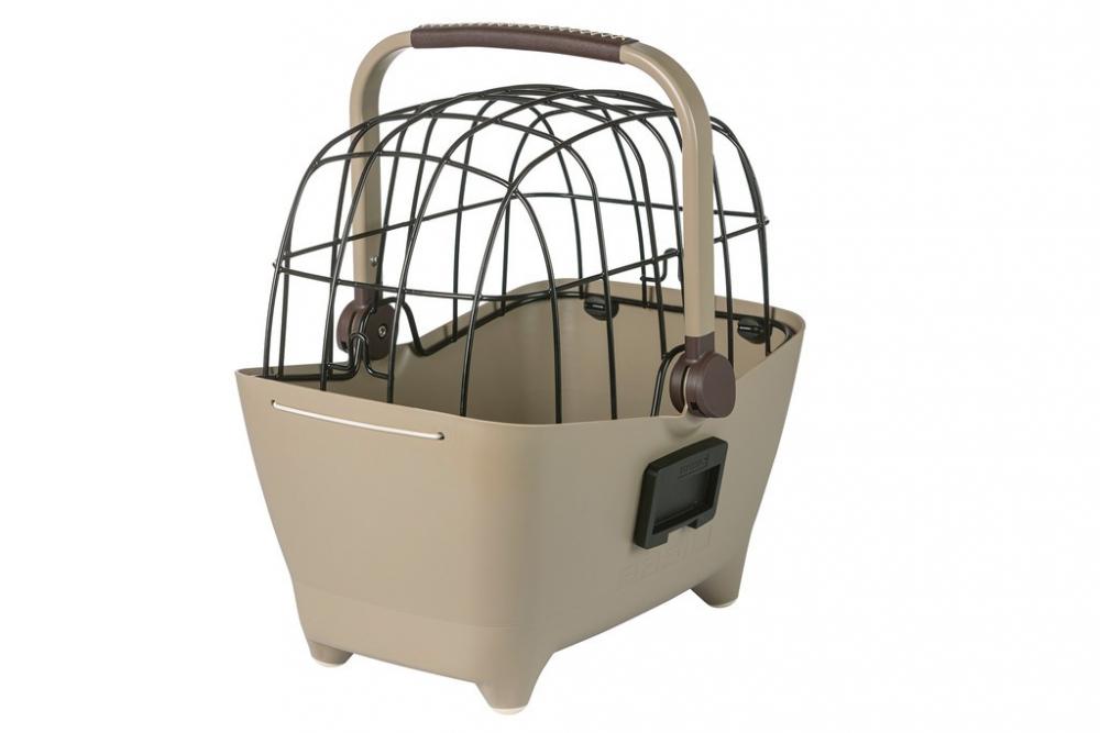 Basil Hundekorb Buddy KF biscotti brown mit Adapterplatte 45x22x32 cm