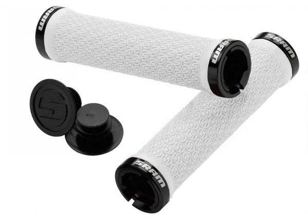 Sram Griffe Locking weiß, mit Double Clamps & End Plugs