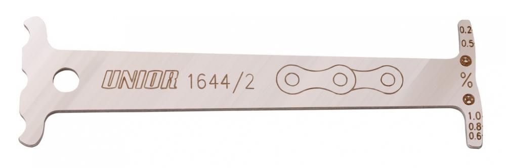 Unior Kettenverschleißlehre Standard 1644/2  Präzisionsstahl, misst 10 Kettenglieder, kompatibel mit 5- bis 12-fach Ketten