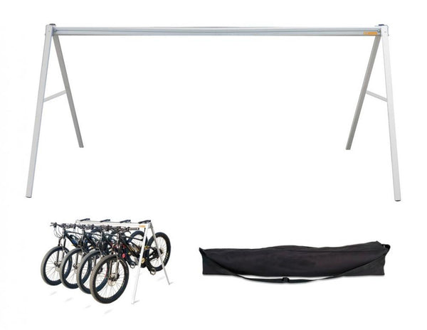 Bike Stand E-TEAM Agilis mit Tasche 240 x 78 x H 105 cm, für 5 Farrhäder