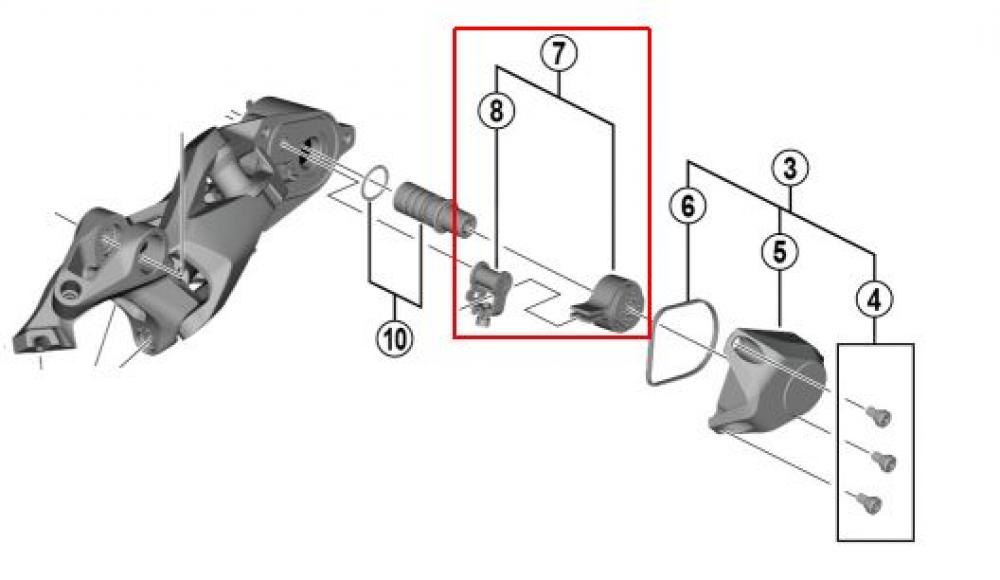 SHIMANO Stabilisator-Einheit für RD-M6000 Stabilisator - Ersatzteil für Deore-Schaltwerk