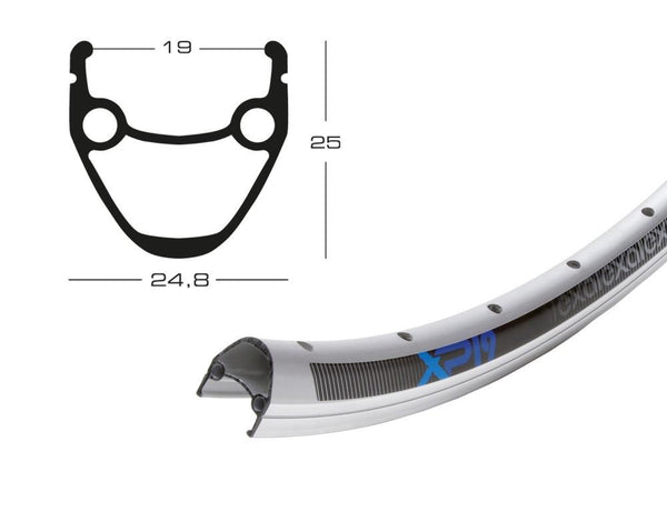 Exal Felge  XP-19 28" si matt 36 Loch 622-19 VL 8,5 mm