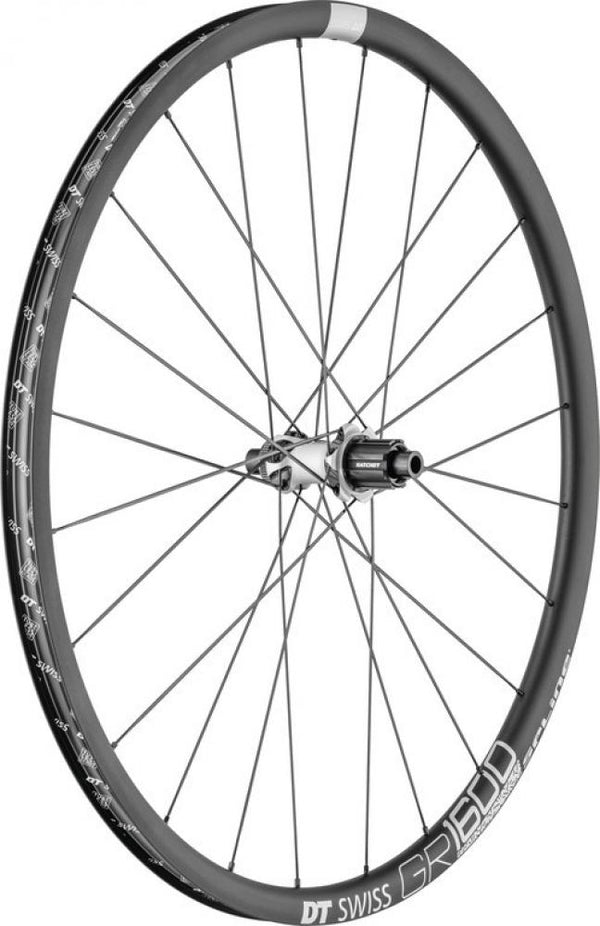 DT SWISS Laufrad (Hinterrad) GR1600 Spline 700C DB Alu schwarz, CL,142/12mm TA, Campagnolo