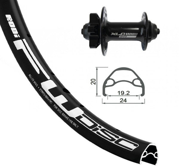 XLC Vorderrad 24x1.9 FW-A05 6-Loch schwarz Schnellspanner 32-Loch