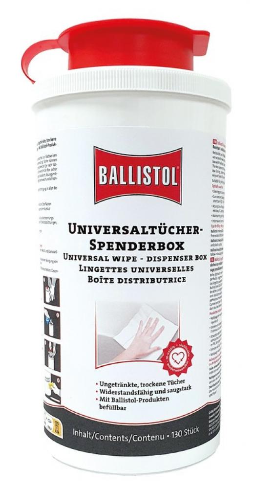 Ballistol Universaltücher Spenderbox 130 trockene Tücher 20x19cm