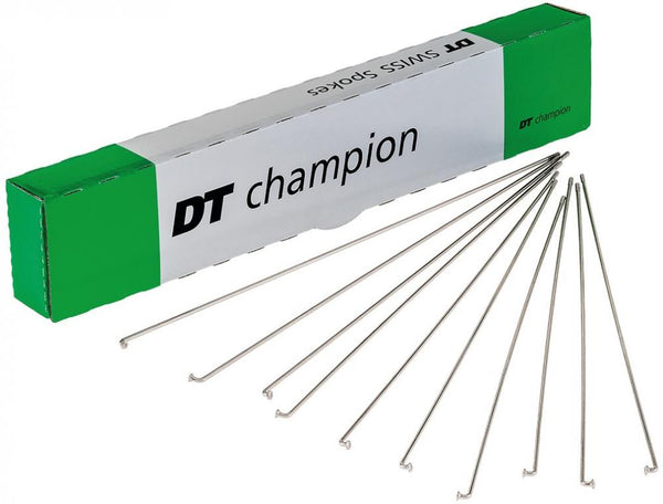 DT SWISS Speichen Champion M 2X296Mm Karton 100 Stück Silber Nirosta Ohne Nippel