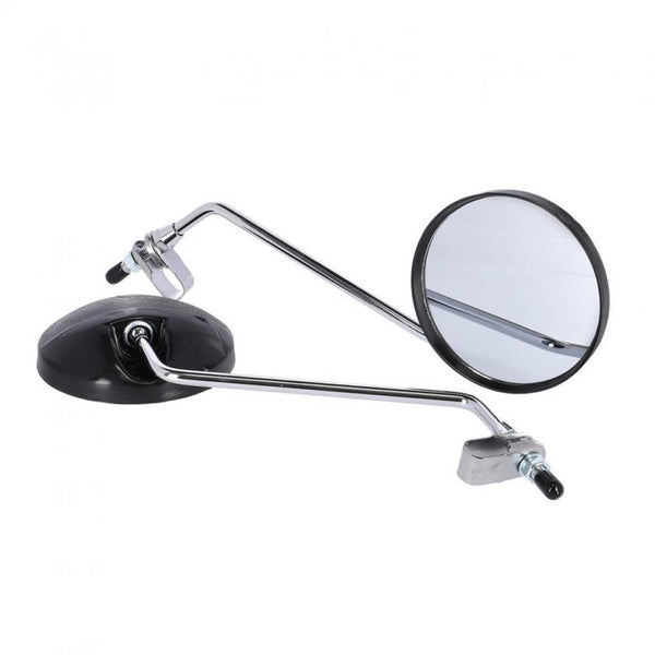 Fahrradspiegel m. Befest.Schelle rund schwarz, 2 Stück im Karton