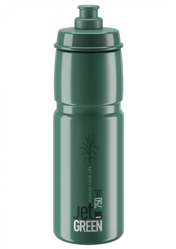 ELITE Trinkflasche JET GREEN dunkelgrün weißes Logo 750ml Biokunststoff