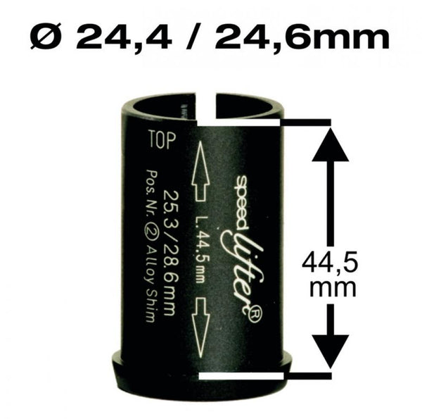 Speedlifter Reduzierhülse 1 1/8" Ahead Ø24,4/24,6mm 44,5mm Höhe schwarz