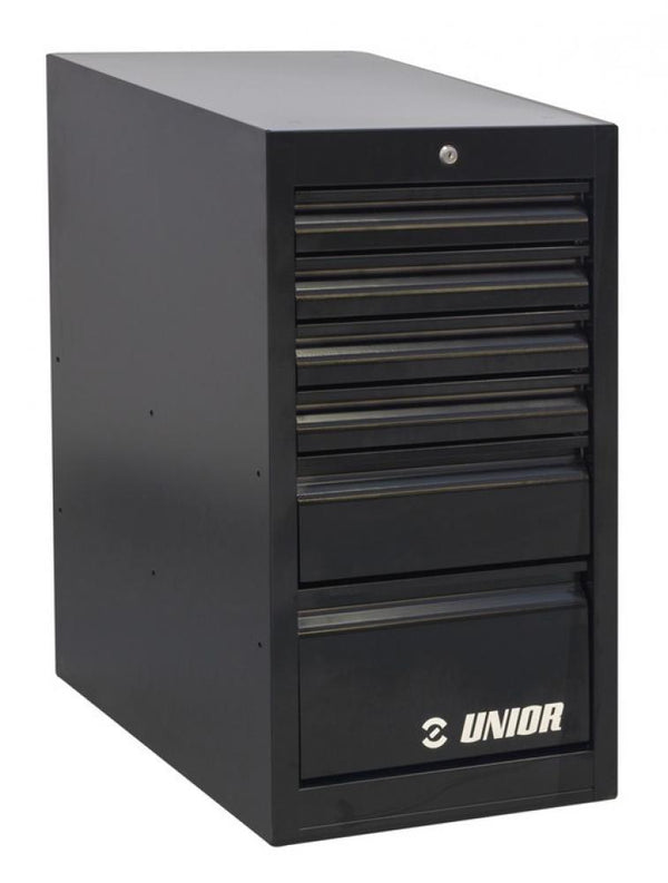 Unior Schubladenschrank schmal 6 Schubladen 990ND6-BLACK