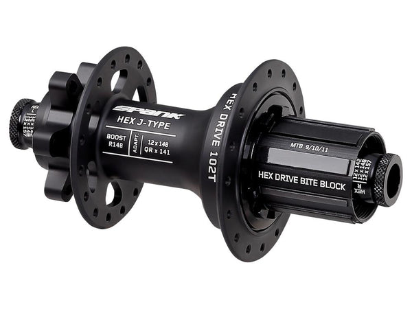 Spank HEX J-Type R150/157 Microspline 102T 32H rear hub black 32