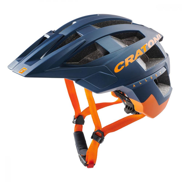 Cratoni Helm AllSet MTB blau orange matt S/M 54 bis 58cm