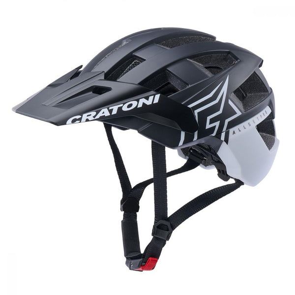 Cratoni Fahrradhelm AllSet Pro MTB schwarz weiß matt M/L 58 bis 61cm