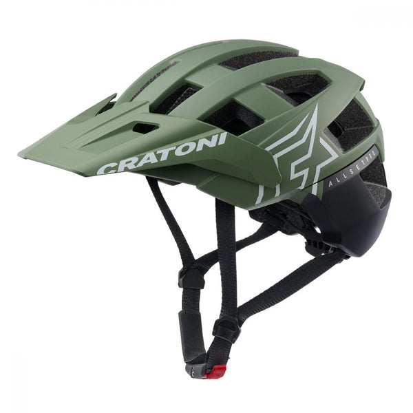 Cratoni Fahrradhelm AllSet Pro MTB khaki schwarz matt M/L 58 bis 61cm