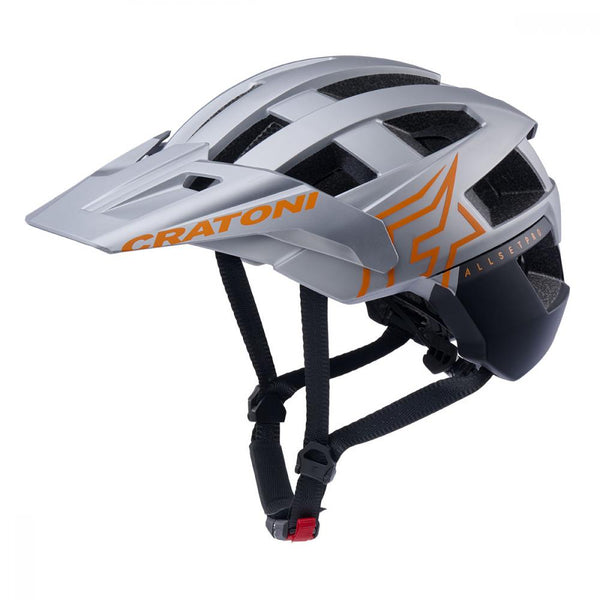 Cratoni Fahrradhelm AllSet Pro MTB silber orange matt M/L 58 bis 61cm