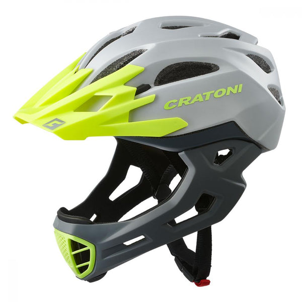 Cratoni Helm C-Maniac Freeride grau lime matt L/XL 58 bis 61cm