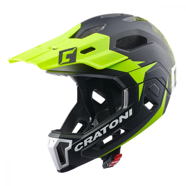 Cratoni Fahrradhelm C-Maniac 2.0 MX black lime matt Größe M/L 54 bis 58cm