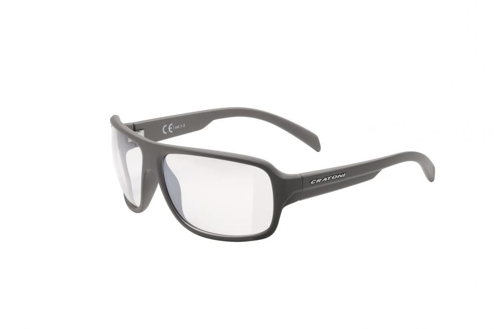 Cratoni Sportbrille  C-Ice NXT photochromic coffee matt  -  clear w/ silver mirror  Größe UNI