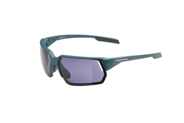 Cratoni Sportbrille  C-Lite COLOR+ Lifestyle petrol matt  -  grey-blue w/o mirror  Größe UNI