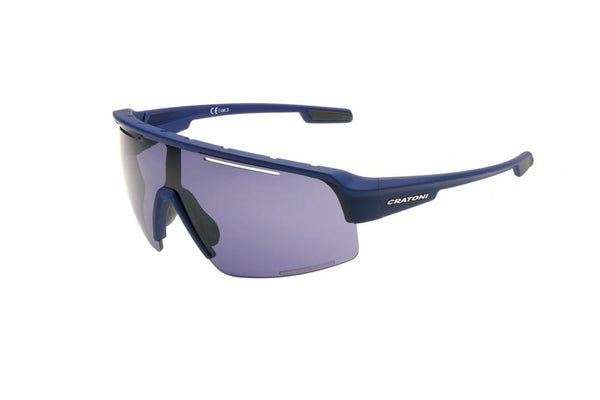 Cratoni Sportbrille  C-Matic COLOR+ Lifestyle blue rubber grey-blue w/o mirror  Größe UNI