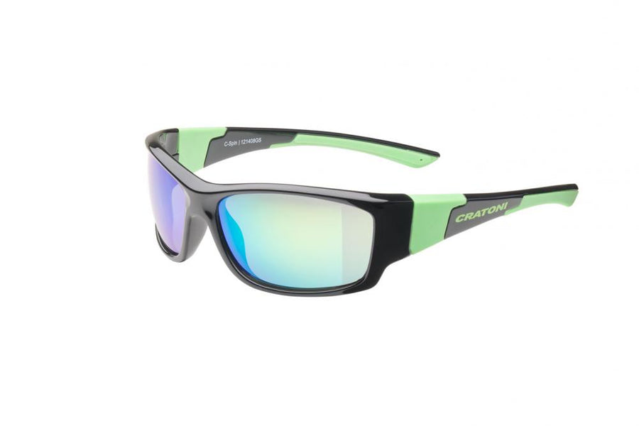 Cratoni Sportbrille  C-Spin  black-neongreen glossy  Größe UNI