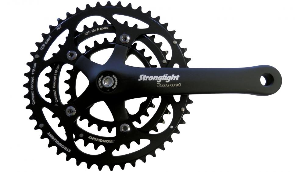 Stronglight Kurbelgarnitur 3F IMPACT 170 mm schwarz 28/38/48
