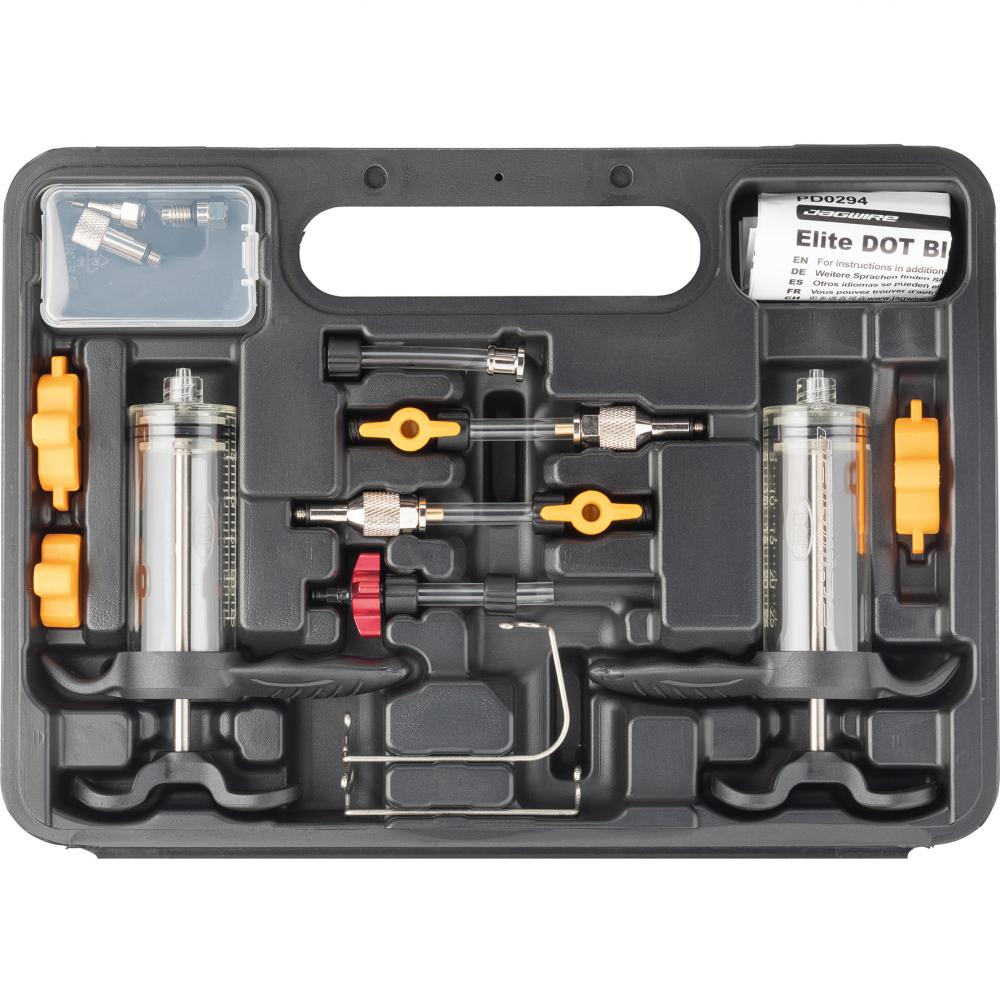 Jagwire Entlüftungskit Elite Bleed DOT Größe Universal - präzises Entlüften hydraulischer Bremsen