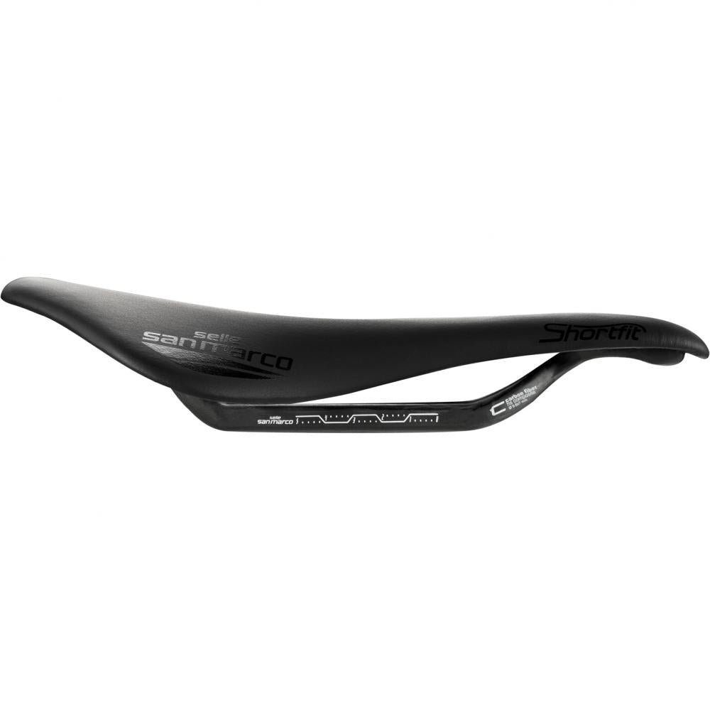 Selle San Marco Sattel Shortfit Superleggera 144 x 250 mm Schwarz - ultraleichter Rennradsattel