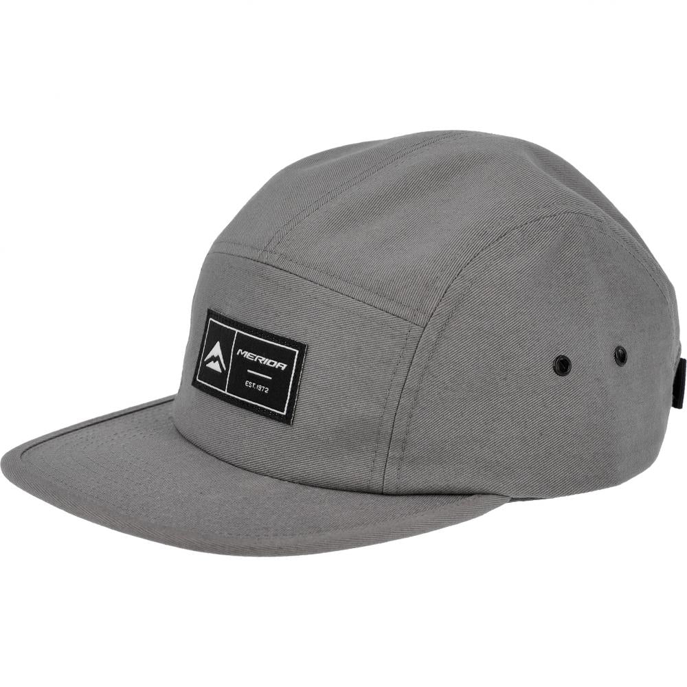 Merida Kappe MERIDA HERITAGE 5-Panel Onesize Grau - stylische Freizeit-Cap mit hohem Tragekomfort