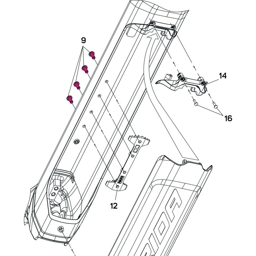 Merida Kabelführung für Modelle mit Intube-Akku M5x12 - sichere Kabelfixierung aktuelle Generation