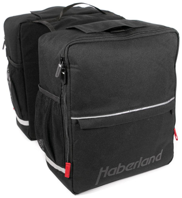 Haberland Gepäckträgertaschen Transporter 2-fach 30 Liter Polyester schwarz,1 Stück