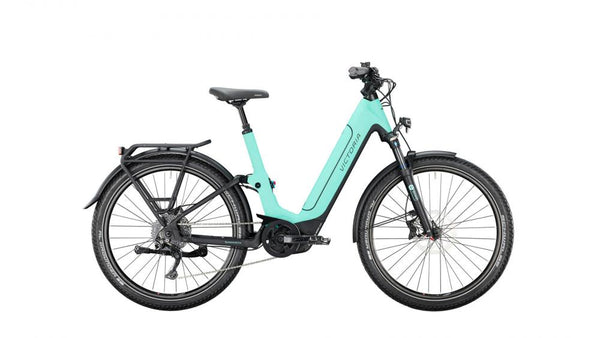 VICTORIA Elektro-Full Suspension "eParcours 12.8" Mod. 22, Wave, 27,5", macaron mint matt, 1x10-Gang SHIMANO "Deore", 56cm