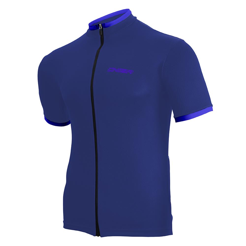 CHIBA Leisure Shirt - Radsport Freizeitshirt XXL marine, atmungsaktiv mit RV-Taschen