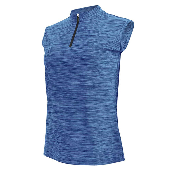 CHIBA Lady Melange Shirt Sleeveless - ärmelloses Radtrikot marine, Größe M