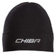 CHIBA Thermofleece Mütze Kids - S/M, schwarz, atmungsaktiv, reflektierendes Logo