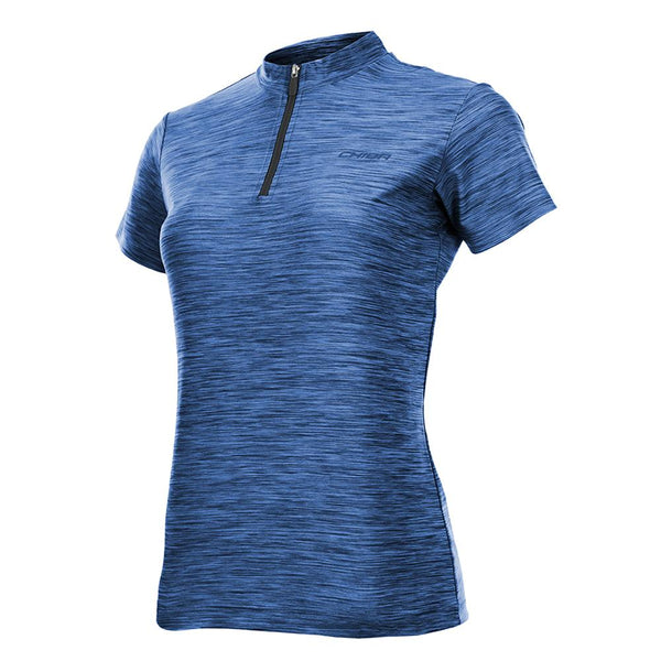 CHIBA Lady Melange Shirt - Radsport Trikot, atmungsaktiv, 3 Rückentaschen, marine, Größe M