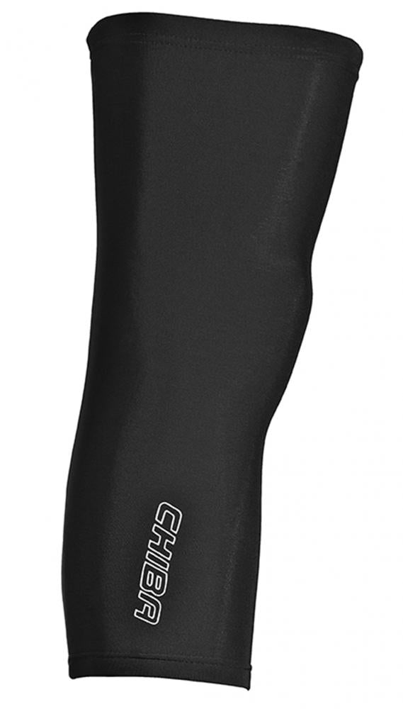 CHIBA Knieling - XS, schwarz, atmungsaktives Thermofleece, Radsport-Kniewärmer