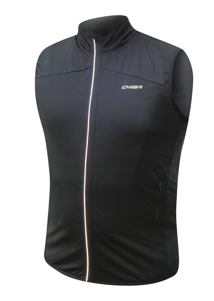 CHIBA Softshell Weste - winddicht, atmungsaktiv, reflektierend, schwarz, Gr. L