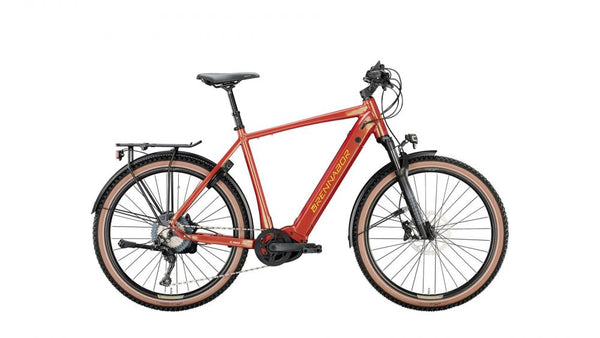 BRENNABOR A-88e, Diamant, 27,5", funky red / mustard, 1x11-Gang SHIMANO "XT Linkglide", 56cm