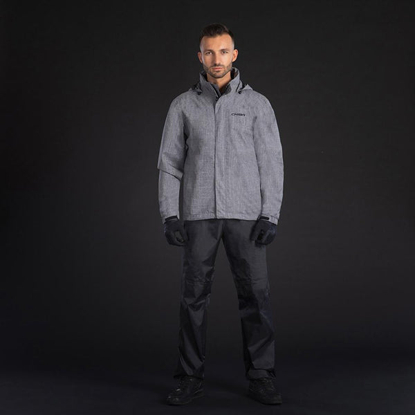 CHIBA Allweather Jacke - wasserdicht, winddicht, atmungsaktiv, reflektierend, XXL, hellgrau