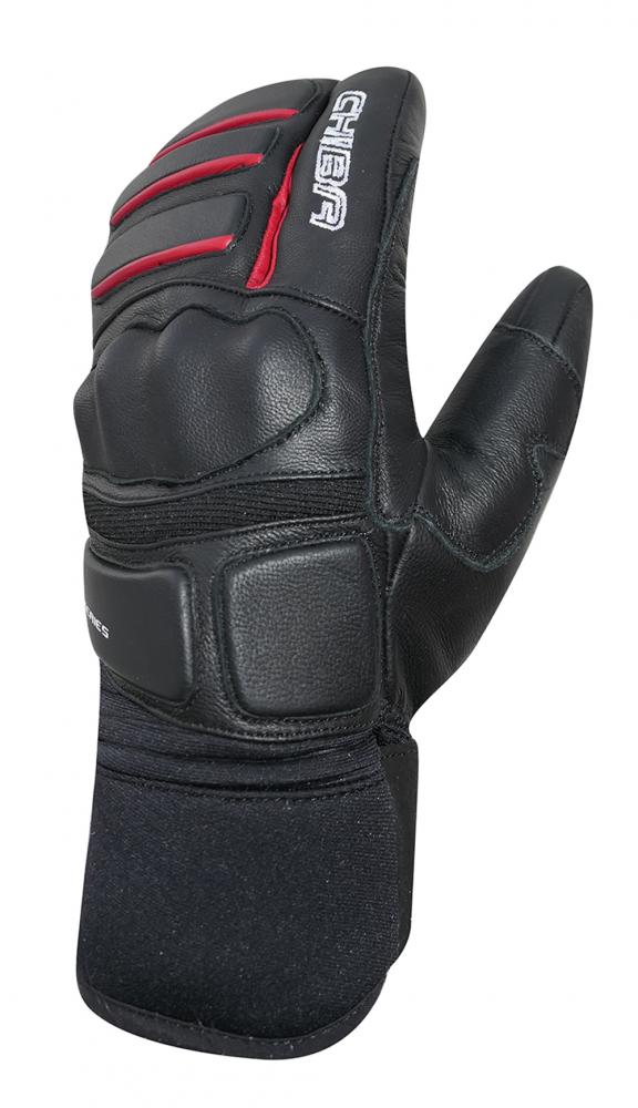 CHIBA Race Series Trigger - wasserdichter Lobster-Radhandschuh, schwarz, Größe 6,5