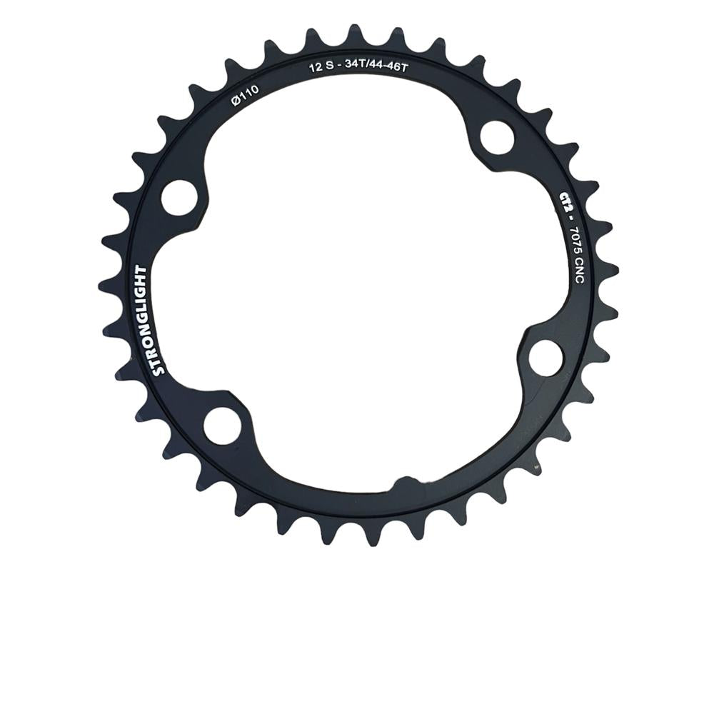 Stronglight CT2 Kettenblatt 40-Zähne 110mm für Shimano FC-R8100/7100 12-fach, innen, Aluminium 7075-T6, schwarz