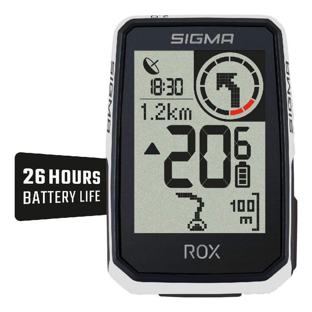Sigma Sport ROX 2.0 Endurance weiss - GPS Fahrradcomputer mit 2,0" Display, IPX7 wasserdicht, 26h Akkulaufzeit, inkl. Halterung & USB-C Kabel