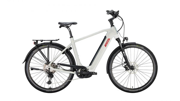 VICTORIA Elektro-Trekkingrad "Manoc 6" Mod. 24, Diamant, 28", galaxy white, 1x11-Gang SHIMANO "Deore XT"/"Deore SLX", 58 cm / L