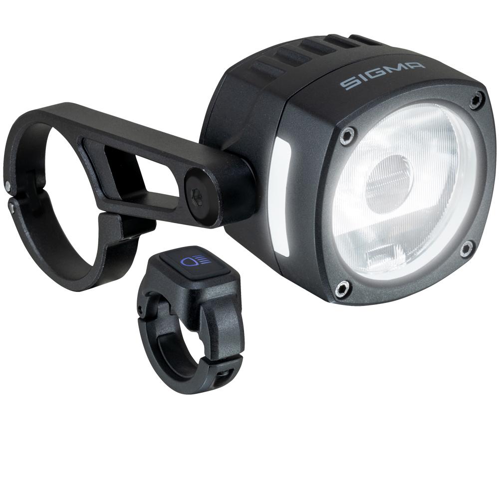 Sigma E-Bike Scheinwerfer EOX FL 170 HB schwarz 170 lx Frontlicht 6-48V mit Halterung StVZO zugelassen