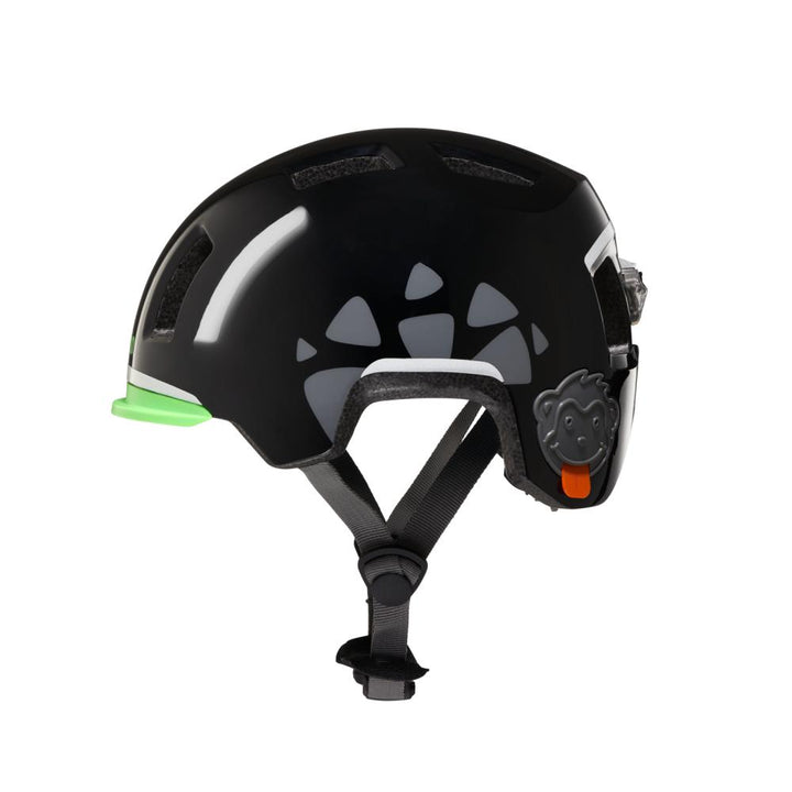 AFFENZAHN Helm Panther Schwarz Größe S 45-51cm Kopfumfang mit Sicherheits-Rücklicht