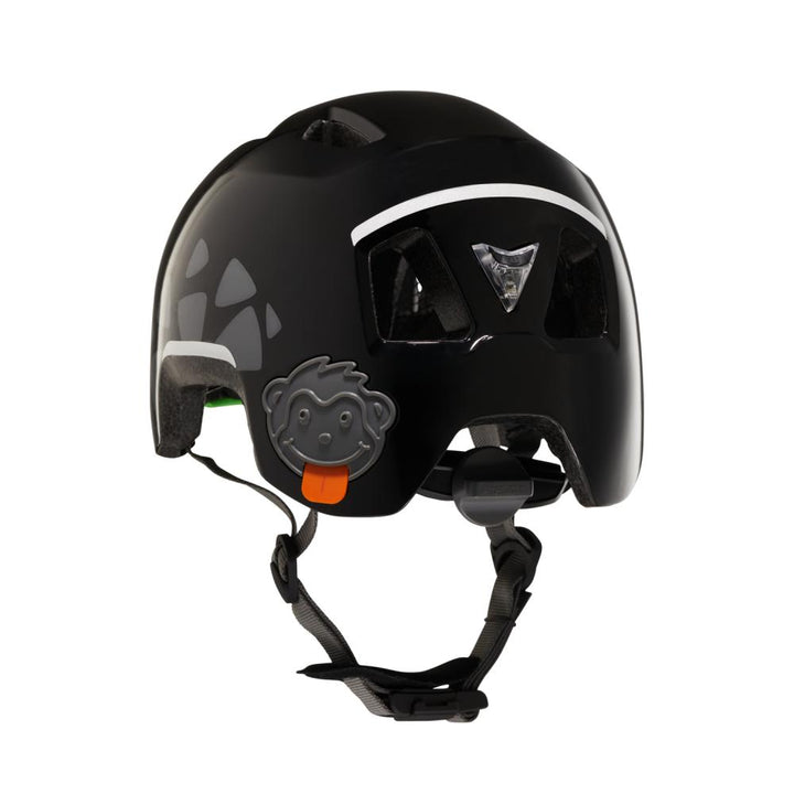 AFFENZAHN Helm Panther Schwarz Größe S 45-51cm Kopfumfang mit Sicherheits-Rücklicht