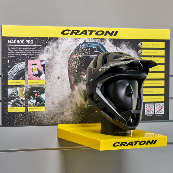 Cratoni Madroc Pro Display Helmhalter schwarz gelb