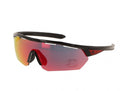 Merida Sonnenbrille SPORT Schwarz/Rot - UV400-Schutz, Belüftungsöffnungen, Onesize