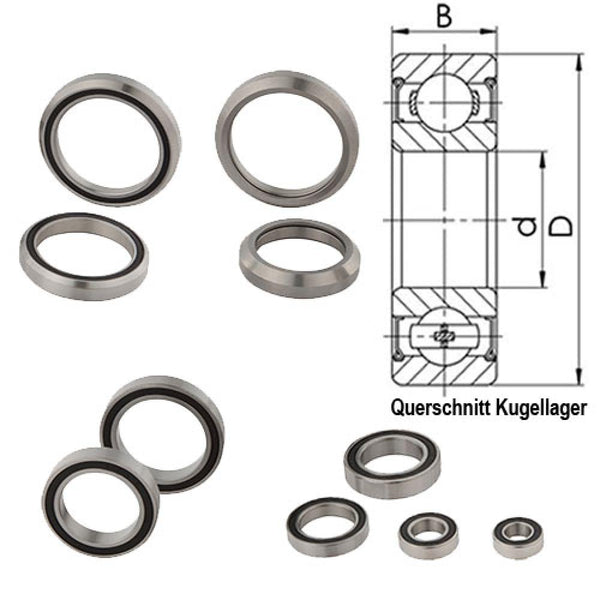 Quaxar Industrielager 0688 Fasi 8 x 16 x 5 mm